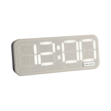Digitálny budík Roanne LED Karlsson KA6154WH, sivobiela